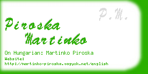 piroska martinko business card